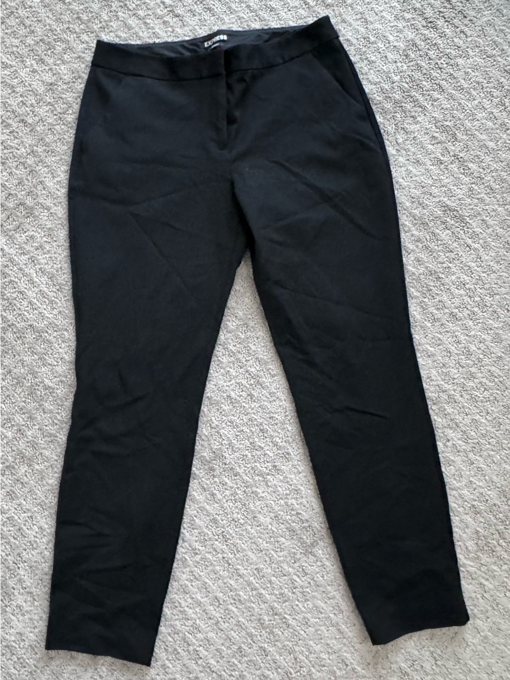 Express Columnist Black Ankle-Length Slim Tapered Pants